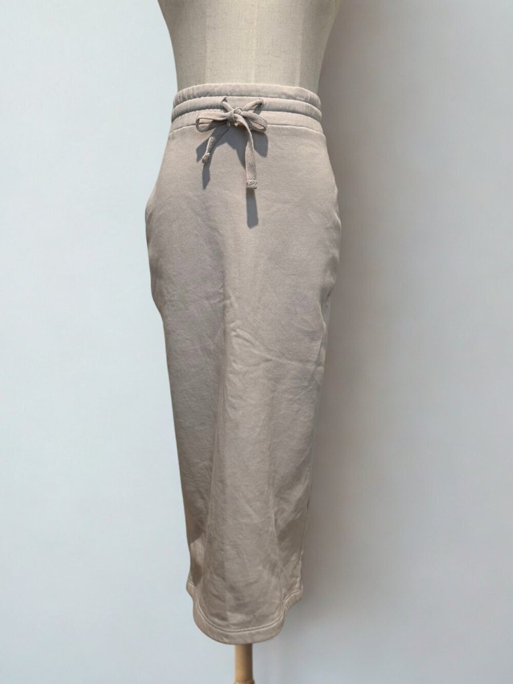 Zara Streetwear Cream Midi Skirt with Slit - Small - Cotton Blend - Picture 2 of 8